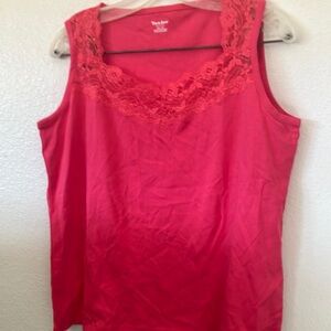FINAL MARKDOWN Tanjay lace trim top petite medium